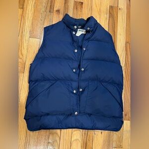 vintage LL bean navy blue down puffer vest